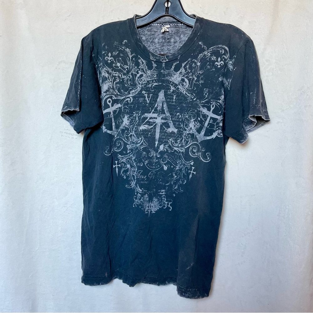 Y2k Grunge Grey Short Sleeve Tee Women’s Small